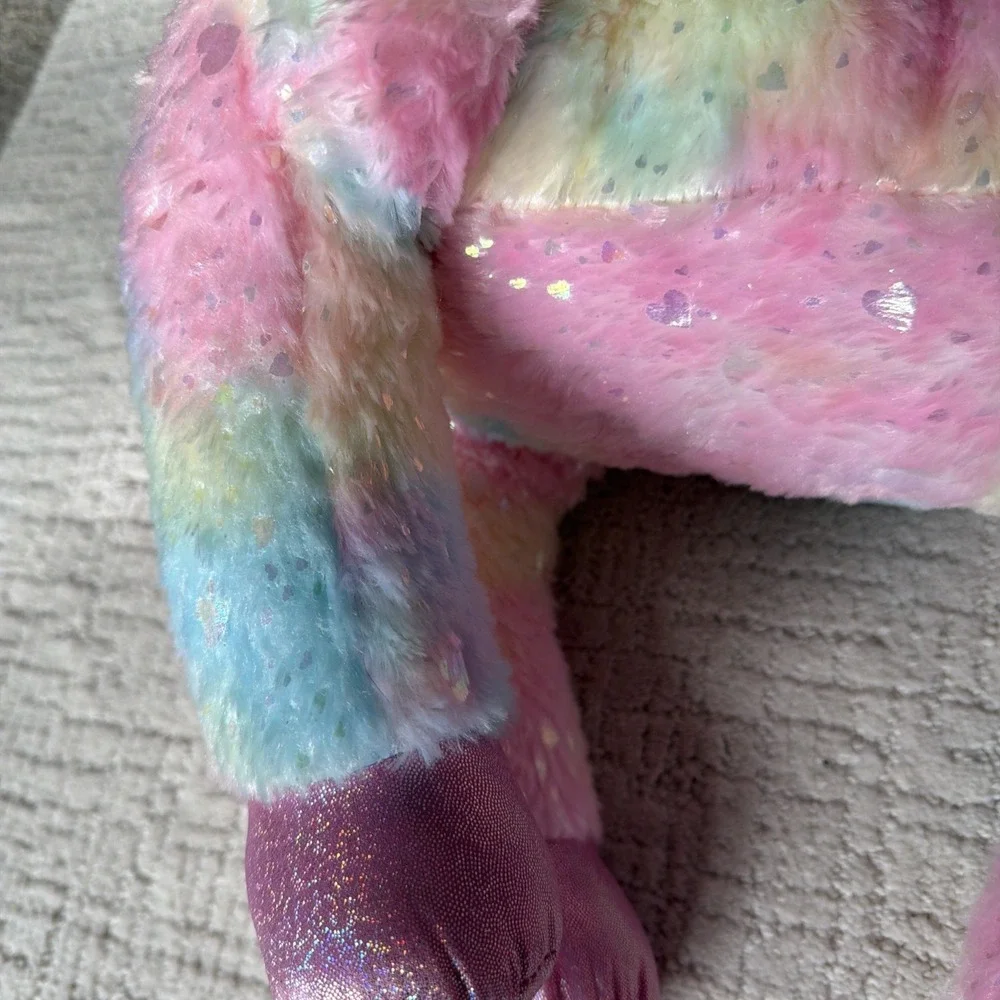 Peek A Boo Toy Company Pink Sparkle Hearts Plush Unicorn With Tags Large 20 Inch